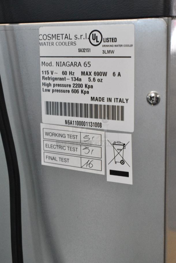 BRAND NEW SCRATCH AND DENT! Cosmetal Niagra 65 Stainless Steel Commercial Floor Style Water Dispenser. 115 Volts, 1 Phase. - Image 6 of 6