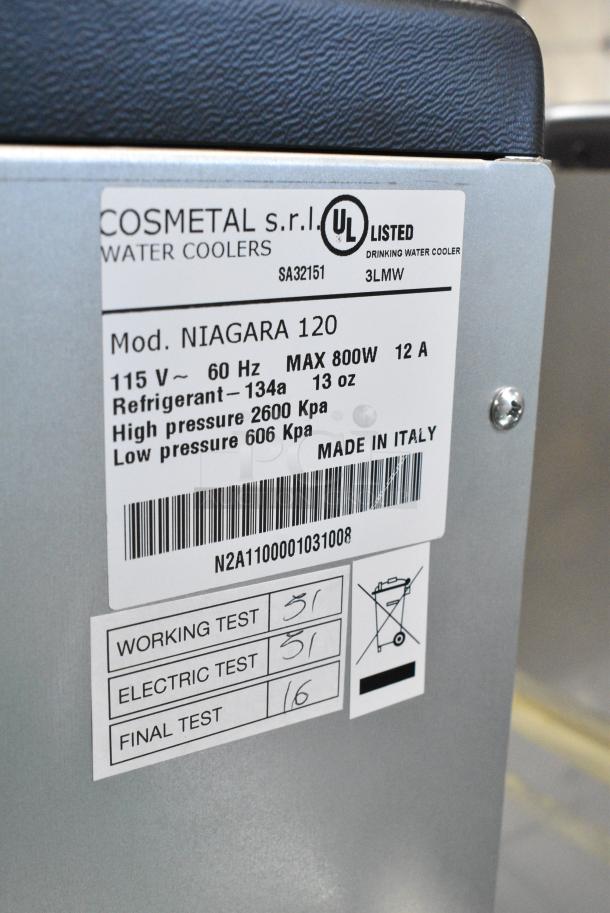 BRAND NEW SCRATCH AND DENT! Cosmetal Niagra 120 Stainless Steel Commercial Floor Style Water Dispenser. 115 Volts, 1 Phase. - Image 6 of 6