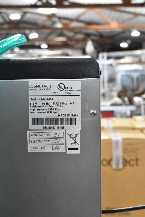 BRAND NEW SCRATCH AND DENT! Cosmetal Niagra 65 Stainless Steel Commercial Floor Style Water Dispenser. 115 Volts, 1 Phase. - Image 6 of 6