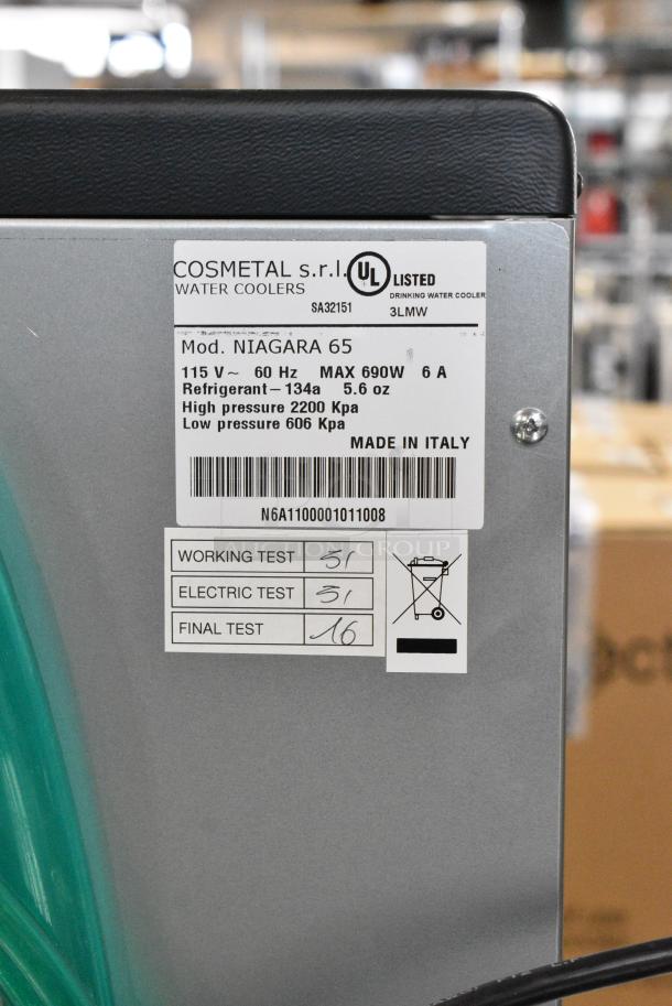 BRAND NEW SCRATCH AND DENT! Cosmetal Niagra 65 Stainless Steel Commercial Floor Style Water Dispenser. 115 Volts, 1 Phase. - Image 6 of 6