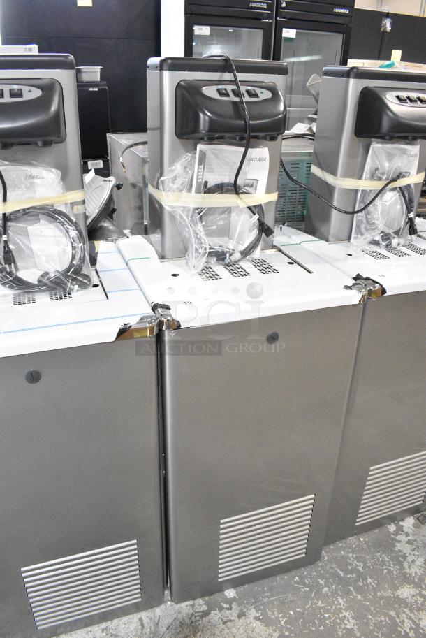 BRAND NEW SCRATCH AND DENT! Cosmetal Niagra 65 Stainless Steel Commercial Floor Style Water Dispenser. 115 Volts, 1 Phase. - Image 1 of 6