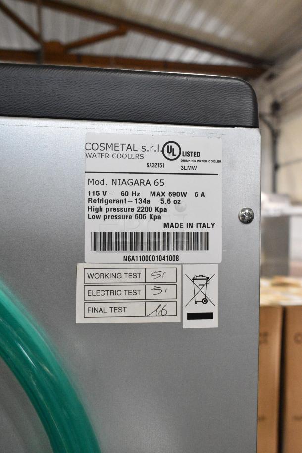 BRAND NEW SCRATCH AND DENT! Cosmetal Niagra 65 Stainless Steel Commercial Floor Style Water Dispenser. 115 Volts, 1 Phase. - Image 6 of 6
