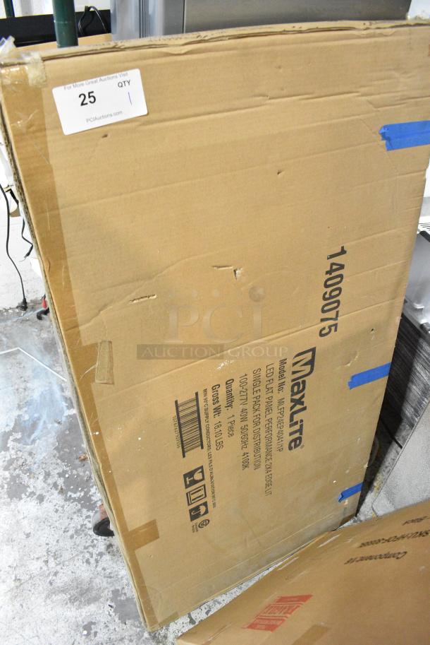 BRAND NEW SCRATCH AND DENT! Maxlite MLFP24EP4041/1P LED Flat Panel 2x4 Light - Image 2 of 3