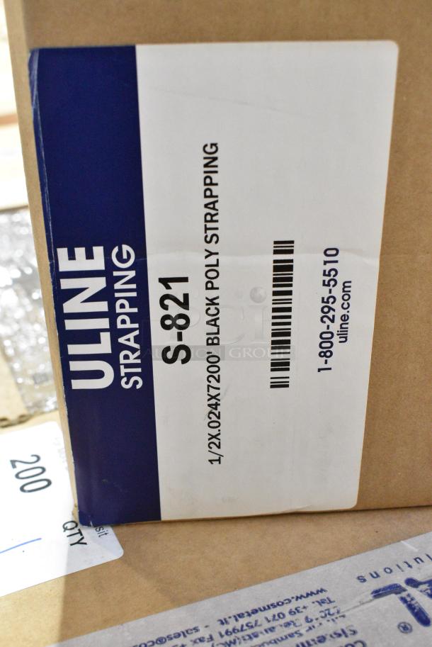 2 BRAND NEW SCRATCH AND DENT! Uline S-821 Poly Strapping - 1⁄2" x .024" x 7,200', Black. 2 Times Your Bid! - Image 4 of 4