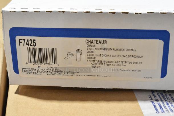 5 BRAND NEW SCRATCH AND DENT! Moen F7425 Chateau Chrome One-Handle Low Arc Kitchen Faucet. 5 Times Your Bid! - Image 4 of 4
