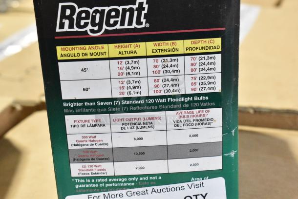 2 BRAND NEW SCRATCH AND DENT! Regent Floodlights; 300 Watt and 500 Watt. 2 Times Your Bid! - Image 4 of 10