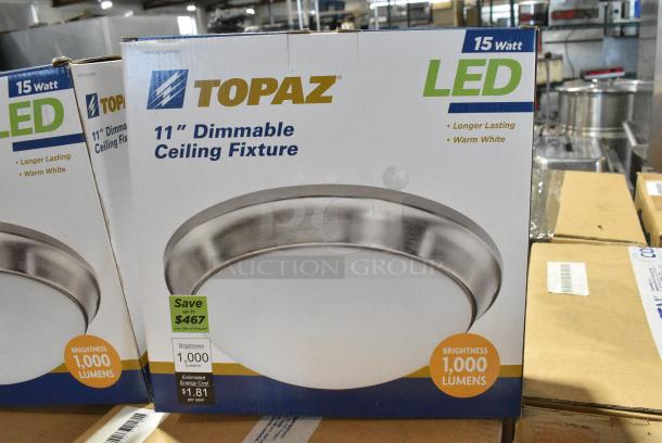 3 BRAND NEW SCRATCH AND DENT! Items Including 2 Topaz 11" Dimmable Ceiling Fixture and Progress Lighting Mini Flushmount Light. 3 Times Your Bid! - Image 6 of 8