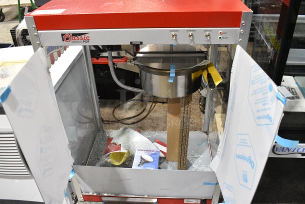 BRAND NEW SCRATCH AND DENT! Paragon TP-16 Paragon 1116810 Classic Pop 16 oz. Popcorn Machine Merchandiser. 120 Volts, 1 Phase. Cannot Test Due To Plug Style - Image 5 of 9