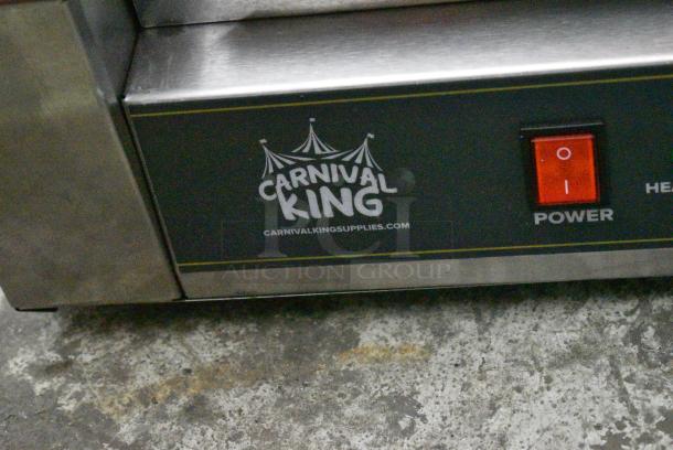 BRAND NEW SCRATCH AND DENT! 2023 Carnival King 382HDRG30 Stainless Steel Commercial Countertop 30 Hot Dog Roller Grill with 11 Rollers. 120 Volts, 1 Phase. Tested and Working! - Image 2 of 6
