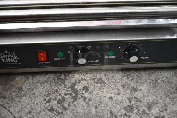 BRAND NEW SCRATCH AND DENT! 2023 Carnival King 382HDRG30 Stainless Steel Commercial Countertop 30 Hot Dog Roller Grill with 11 Rollers. 120 Volts, 1 Phase. Tested and Working! - Image 3 of 6