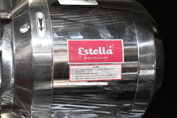 BRAND NEW SCRATCH AND DENT! Estella 348CG1 Stainless Steel Electric Hard Cheese Grater. 120 Volts, 1 Phase. Cannot Test Due To Missing Power Cord - Image 3 of 5