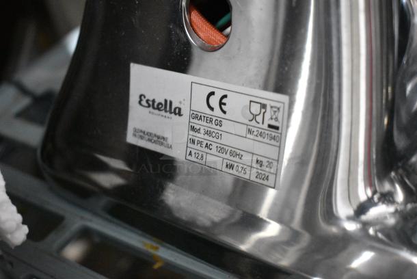 BRAND NEW SCRATCH AND DENT! Estella 348CG1 Stainless Steel Electric Hard Cheese Grater. 120 Volts, 1 Phase. Cannot Test Due To Missing Power Cord - Image 5 of 5