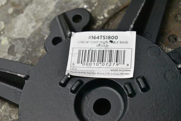 4 BRAND NEW SCRATCH AND DENT! Lancaster Table & Seating 164TS1800 18" Cast Iron Table Base Spider. 4 Times Your Bid! - Image 4 of 4