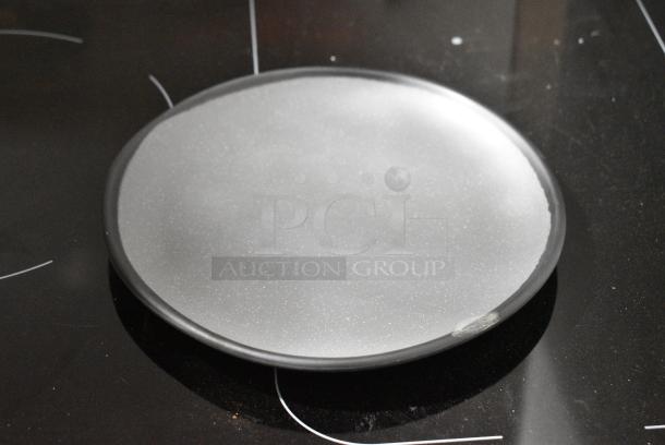 BRAND NEW SCRATCH AND DENT! Box of GET CS-90-GR Pottery Market 9" Matte Speckled Gray Melamine Coupe Dinner Plate - Image 1 of 5