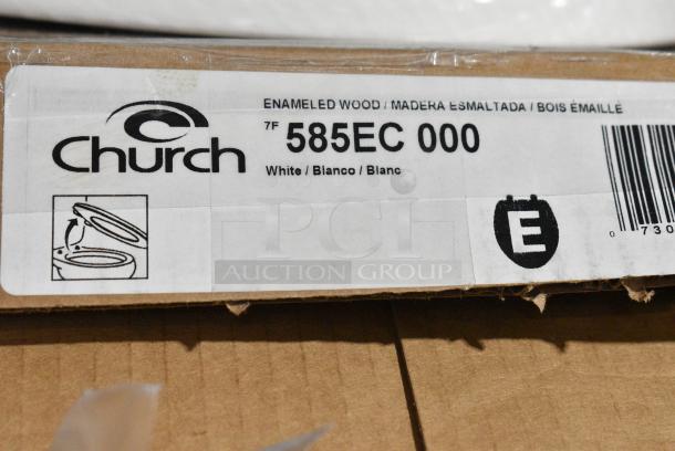 3 BRAND NEW SCRATCH AND DENT! Church by Bemis 585EC 000 White Elongated Enameled Wood Toilet Seat with Lid. 3 Times Your Bid! - Image 5 of 6