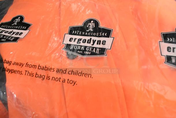 2 BRAND NEW SCRATCH AND DENT! Ergodyne GloWear 8928 Class E Hi-Vis Orange Insulated Bib Overalls with Black Bottom . 2 Times Your Bid! - Image 3 of 5