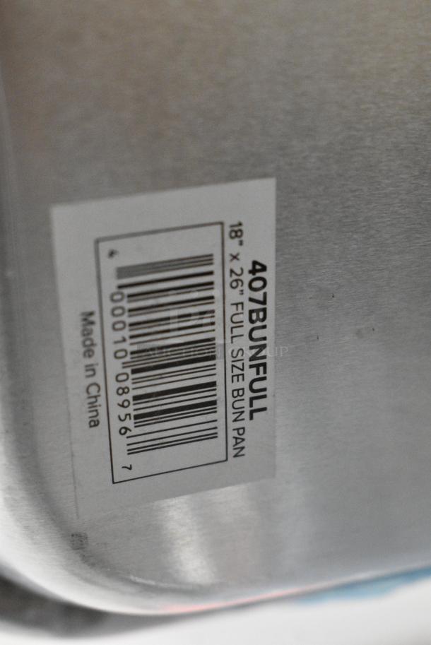 3 BRAND NEW SCRATCH AND DENT! Choice 407BUNFULL Full Size 18" x 26" 19 Gauge Wire in Rim Aluminum Bun Pan / Sheet Pan. 3 Times Your Bid! - Image 3 of 3