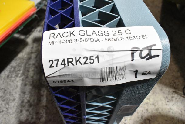 BRAND NEW SCRATCH AND DENT! Noble Products 274RK251 25-Compartment Gray Full-Size Glass Rack with 1 Blue Extender - Image 3 of 3