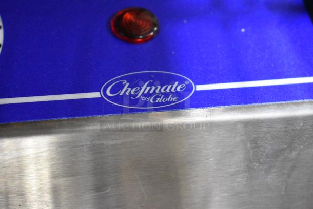BRAND NEW SCRATCH AND DENT! Globe PF16E Stainless Steel Commercial Electric Powered Single Bay Fryer w/ Fry Basket. 208/240 Volts, 1 Phase. - Image 5 of 7