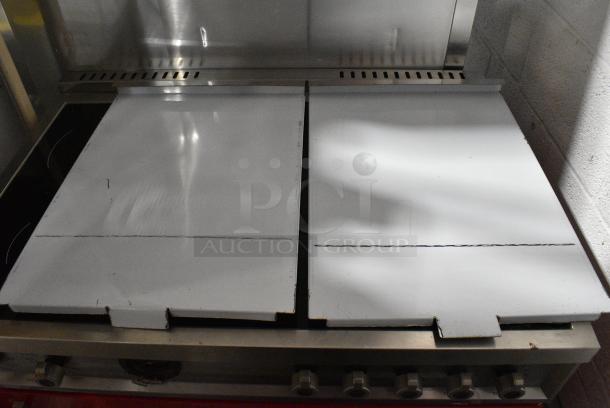 BRAND NEW SCRATCH AND DENT! Lot of 2 Main Street Equipment 54137052 Fryer Cover for FF40 and FF50 Series Fryers - Image 1 of 3