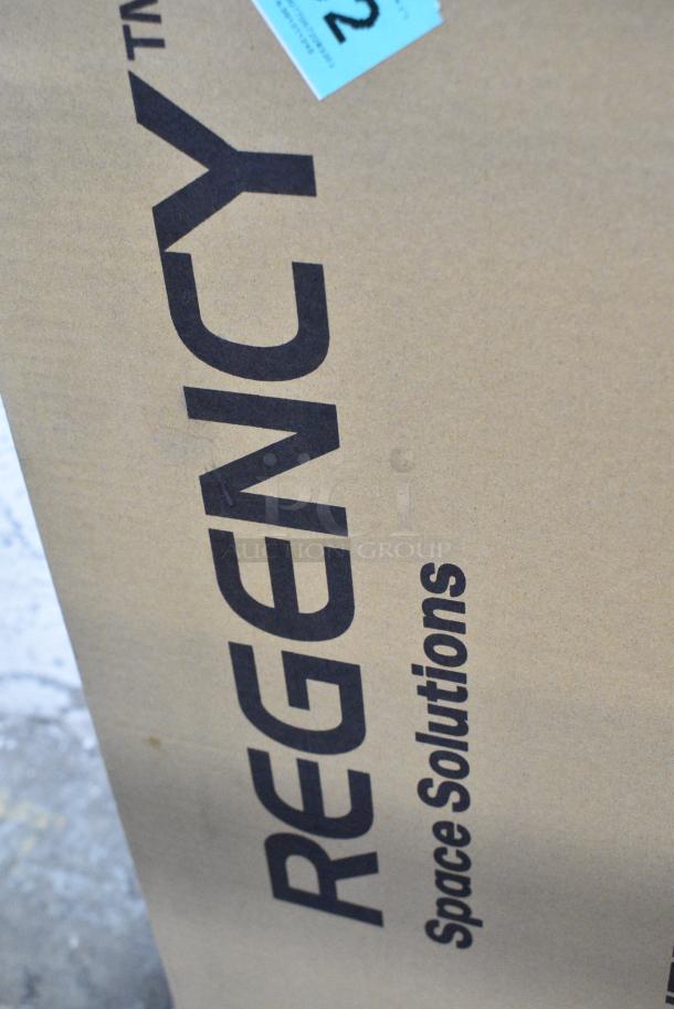 BRAND NEW SCRATCH AND DENT! Regency 600STPR20KD 20 Pan Aluminum Steam Table Pan Rack - Unassembled - Image 2 of 3