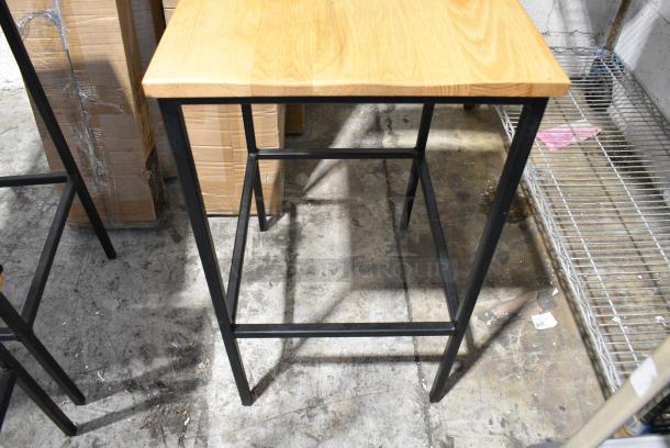 8 BRAND NEW SCRATCH AND DENT! Wooden Bar Height Chair on Metal Frame. 8 Times Your Bid! - Image 6 of 6