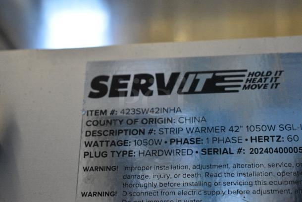 BRAND NEW SCRATCH AND DENT! ServIt 423SW42INHA 42" Strip Warmer with Single Adjustable Infinite Control. 120 Volts, 1 Phase. - Image 6 of 8