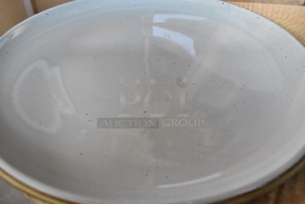 2 BRAND NEW SCRATCH AND DENT! Boxes of 4 Acopa 999COPP21GN 12 1/2" Granite Gray Stoneware Coupe Plate. 2 Times Your Bid! - Image 2 of 5