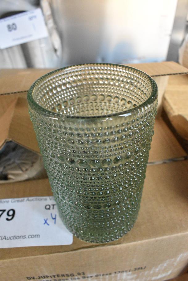 4 BRAND NEW SCRATCH AND DENT! Box of 6 Fortessa Jupiter 13 oz. Sage Green Beverage Glass. 4 Times Your Bid! - Image 2 of 4