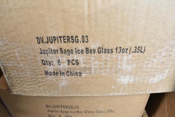 4 BRAND NEW SCRATCH AND DENT! Box of 6 Fortessa Jupiter 13 oz. Sage Green Beverage Glass. 4 Times Your Bid! - Image 3 of 4