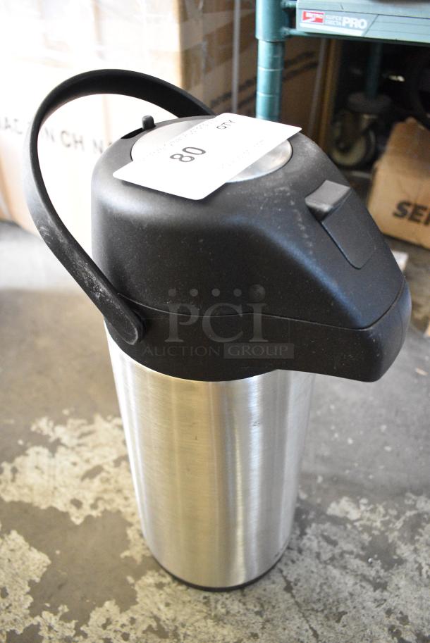 BRAND NEW SCRATCH AND DENT! Acopa 553A30SSP 3 Liter Stainless Steel Lined Airpot with Push Button - Image 2 of 4