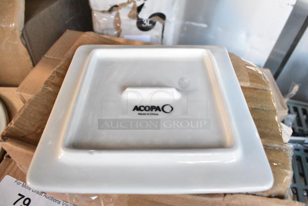 2 BRAND NEW SCRATCH AND DENT! Box of Acopa White Square Plates. 2 Times Your Bid! - Image 2 of 3