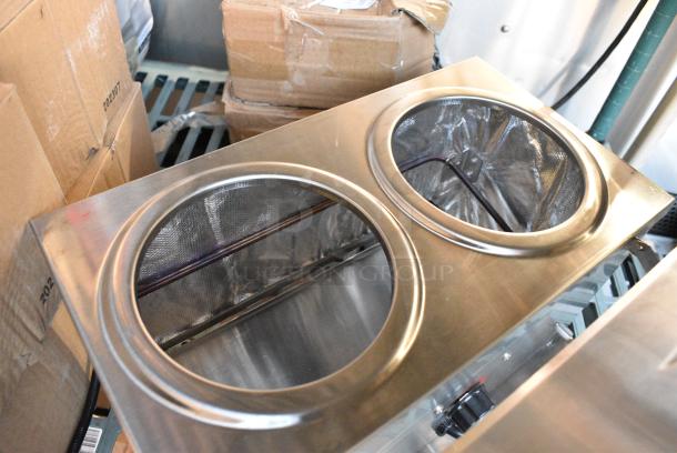 BRAND NEW SCRATCH AND DENT! 2023 Carnival King 382CDPW2 Stainless Steel 3 Qt. Double Cone Dip Warmer. 120 Volts, 1 Phase. - Image 5 of 7