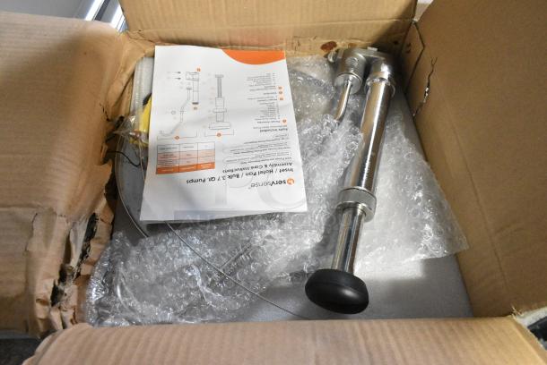 2 BRAND NEW SCRATCH AND DENT! ServSense 651cpssi7lp 0.6 fl. oz. Stainless Steel Inset Pump with Lid for 7 Qt. Inset. 2 Times Your Bid! - Image 1 of 3