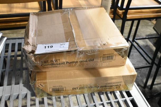 2 BRAND NEW SCRATCH AND DENT! ServSense 651cpssi7lp 0.6 fl. oz. Stainless Steel Inset Pump with Lid for 7 Qt. Inset. 2 Times Your Bid! - Image 2 of 3