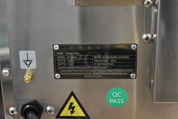 NT-MWO Stainless Steel Commercial Countertop Electric Powered Rapid Cook Oven. 208 Volts, 1 Phase. - Image 7 of 7