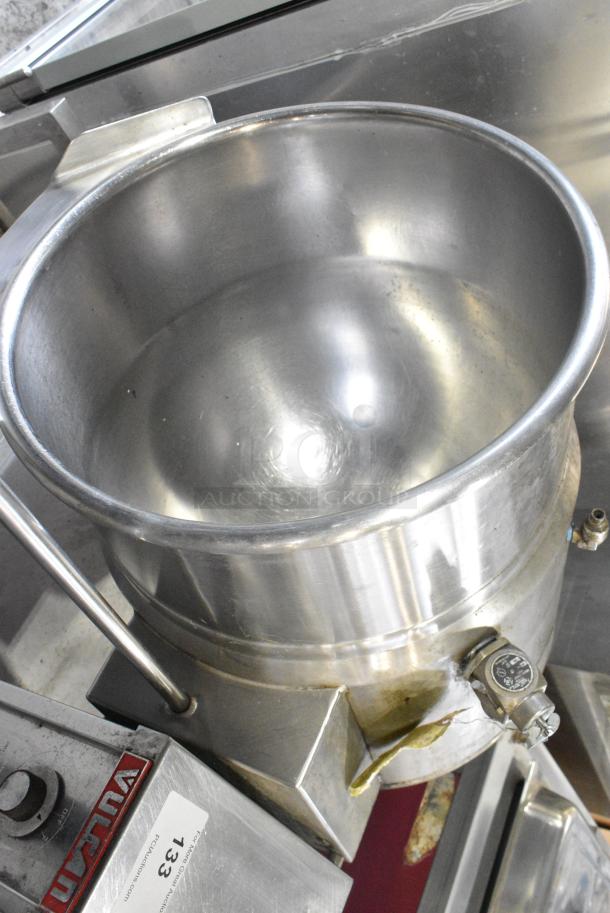 Vulcan EC-10 Stainless Steel Commercial Floor Style Electric Powered 10 Gallon Steam Tilting Kettle. 208 Volts, 3 Phase. - Image 6 of 8