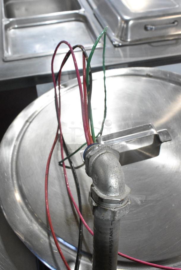 Vulcan EC-10 Stainless Steel Commercial Floor Style Electric Powered 10 Gallon Steam Tilting Kettle. 208 Volts, 3 Phase. - Image 7 of 8
