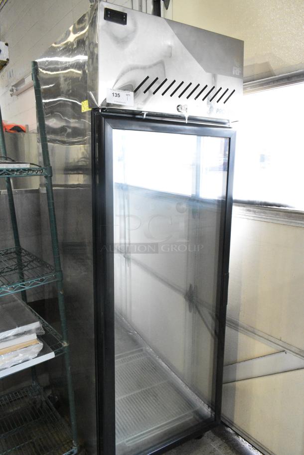 Pro Kold EVC20-F1 Stainless Steel Commercial Single Door Reach In Cooler Merchandiser on Commercial Casters. 115 Volts, 1 Phase. Tested and Powers On But Does Not Get Cold - Image 2 of 10
