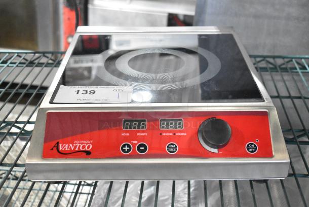 2016 Avantco IC1800 Stainless Steel Commercial Countertop Single Burner Induction Range. 120 Volts, 1 Phase. - Image 1 of 6
