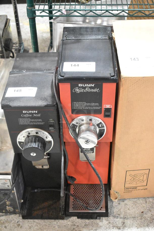 Bunn G3 RED Metal Commercial Countertop Coffee Bean Grinder. 120 Volts, 1 Phase. Tested and Working! - Image 2 of 7