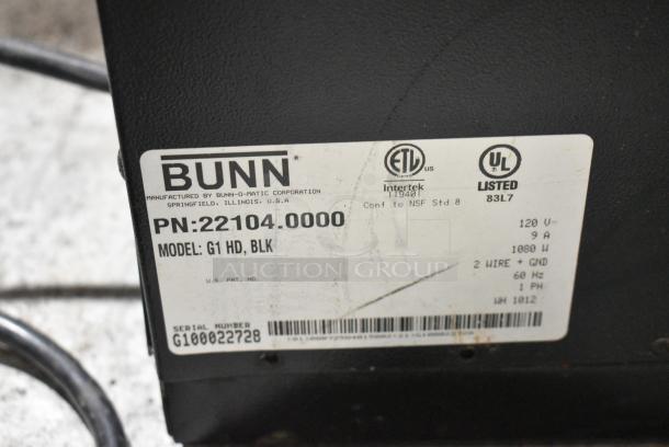 Bunn G1 HD Metal Commercial Countertop Coffee Bean Grinder. 120 Volts, 1 Phase. Tested and Working! - Image 7 of 7