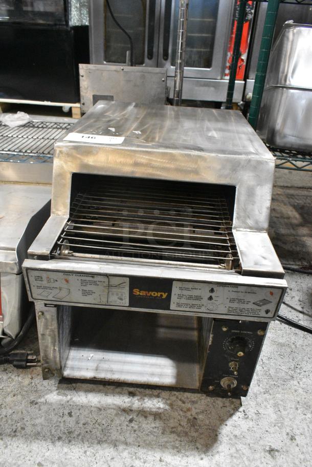 Merco Savory Metal Commercial Countertop Conveyor Toaster Oven. Cannot Test Due To Plug Style - Image 1 of 8