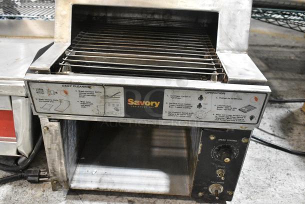 Merco Savory Metal Commercial Countertop Conveyor Toaster Oven. Cannot Test Due To Plug Style - Image 3 of 8