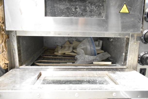 Vevor ZH-3M Stainless Steel Commercial Countertop Electric Powered 2 Deck Pizza Oven w/ Broken Cooking Stones. 110 Volts, 1 Phase. Tested and Working! - Image 6 of 8