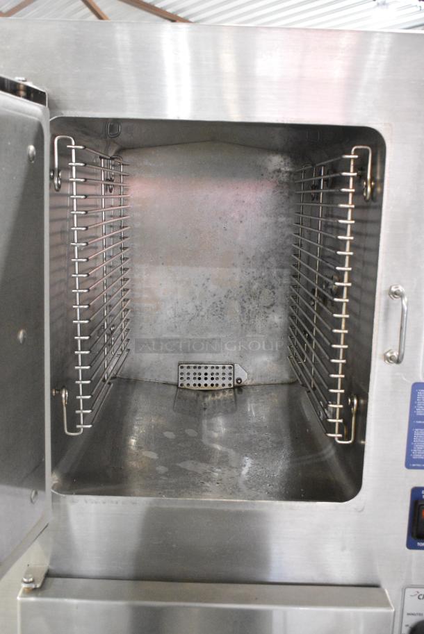 Cleveland 24CGA10.2 Gemini Stainless Steel Commercial Natural Gas Powered 2 Deck Stem Cabinet. 72,000 BTU. - Image 5 of 8