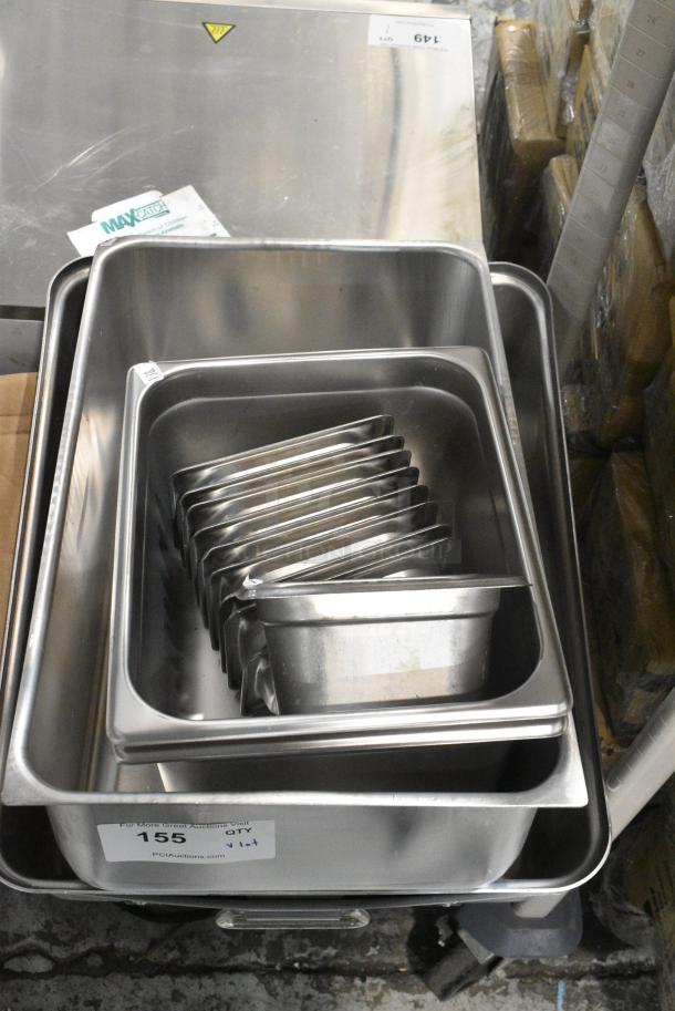 ALL ONE MONEY! Lot of Various Items Including Stainless Steel Drop In Bins and Metal Baking Pan - Image 2 of 7