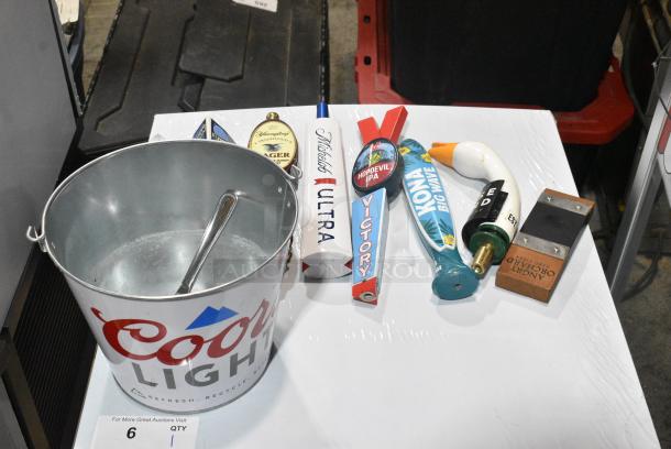 ALL ONE MONEY! Tier Lot of Various Items Including Whisk Attachments, Pelican Head Piece and Beer Tap Handles. - Image 3 of 12