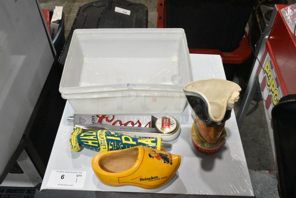 ALL ONE MONEY! Tier Lot of Various Items Including Whisk Attachments, Pelican Head Piece and Beer Tap Handles. - Image 5 of 12