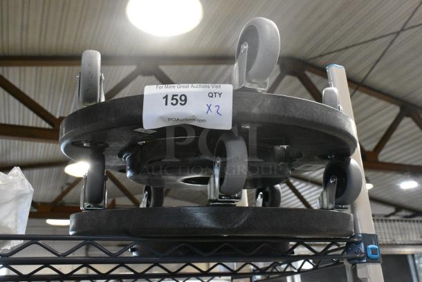 2 Black Round Trash Can Dolly on Commercial Casters. 2 Times Your Bid! - Image 2 of 5